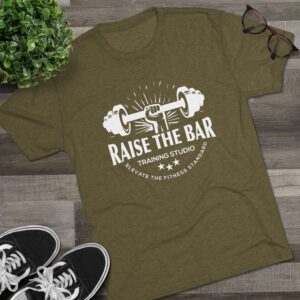 Raise the Bar Fitness Tri-Blend Crew Tee - Image 11