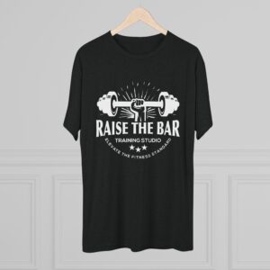 Raise the Bar Fitness Tri-Blend Crew Tee - Image 4