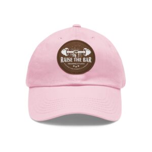 Raise The Bar Dad Hat - Fitness Leather Patch Cap - Image 69