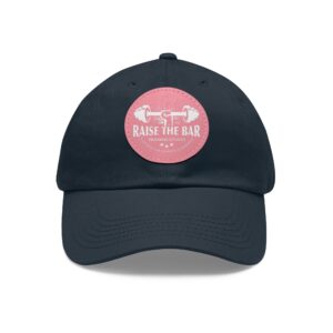 Raise The Bar Dad Hat - Fitness Leather Patch Cap - Image 45