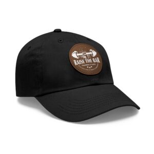 Raise The Bar Dad Hat - Fitness Leather Patch Cap - Image 62