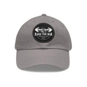 Raise The Bar Dad Hat - Fitness Leather Patch Cap - Image 53