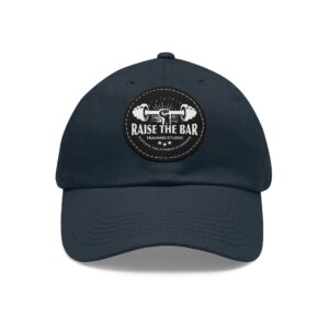Raise The Bar Dad Hat - Fitness Leather Patch Cap - Image 37
