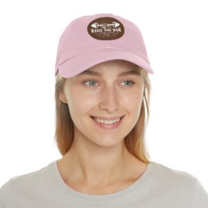Raise The Bar Dad Hat - Fitness Leather Patch Cap - Image 72