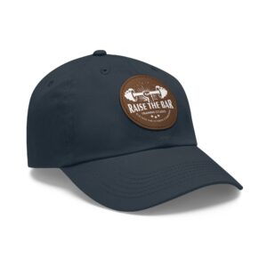 Raise The Bar Dad Hat - Fitness Leather Patch Cap - Image 42