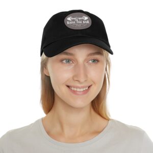 Raise The Bar Dad Hat - Fitness Leather Patch Cap - Image 32