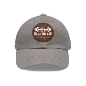 Raise The Bar Dad Hat - Fitness Leather Patch Cap - Image 21