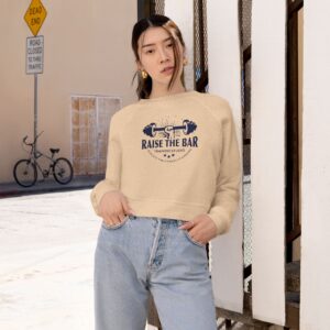 Cropped Fleece Pullover - 'Raise the Bar' Fitness Sweatshirt for Women - Image 12