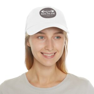 Raise The Bar Dad Hat - Fitness Leather Patch Cap - Image 36