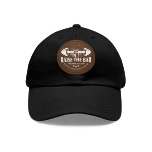 Raise The Bar Dad Hat - Fitness Leather Patch Cap - Image 61