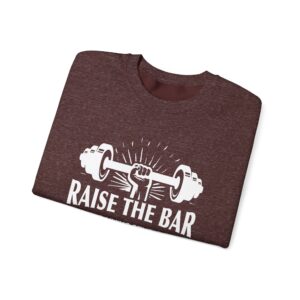 Raise the Bar Fitness Sweatshirt | Unisex Heavy Blend Crewneck | Workout Apparel, Gym Wear, Motivational Gift, Fitness Studio Gear - Image 3