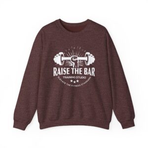 Raise the Bar Fitness Sweatshirt | Unisex Heavy Blend Crewneck | Workout Apparel, Gym Wear, Motivational Gift, Fitness Studio Gear