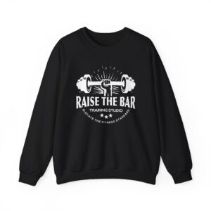 Raise the Bar Fitness Sweatshirt | Unisex Heavy Blend Crewneck | Workout Apparel, Gym Wear, Motivational Gift, Fitness Studio Gear - Image 5