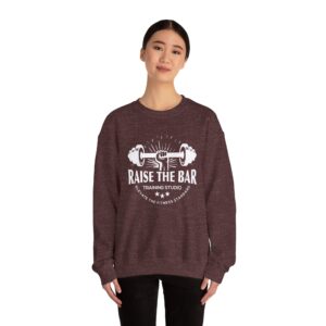 Raise the Bar Fitness Sweatshirt | Unisex Heavy Blend Crewneck | Workout Apparel, Gym Wear, Motivational Gift, Fitness Studio Gear - Image 4