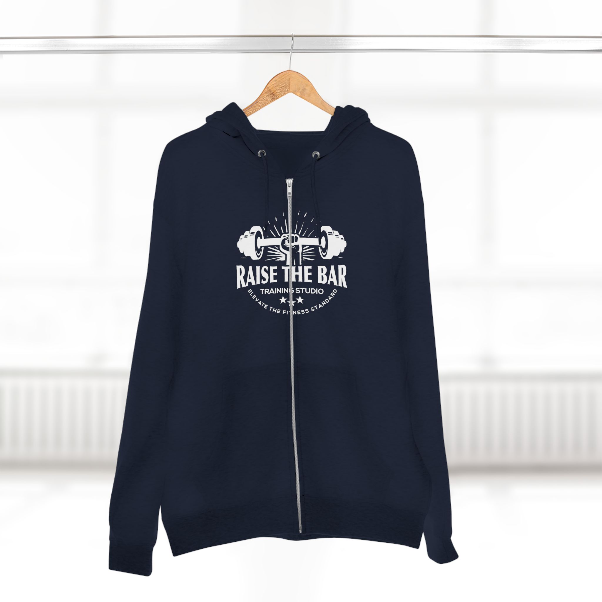 Raise The Bar Unisex Zip Hoodie for Fitness Enthusiasts - Image 12