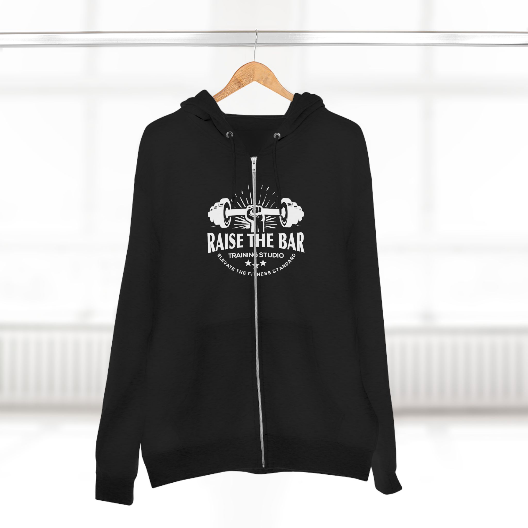 Raise The Bar Unisex Zip Hoodie for Fitness Enthusiasts - Image 4