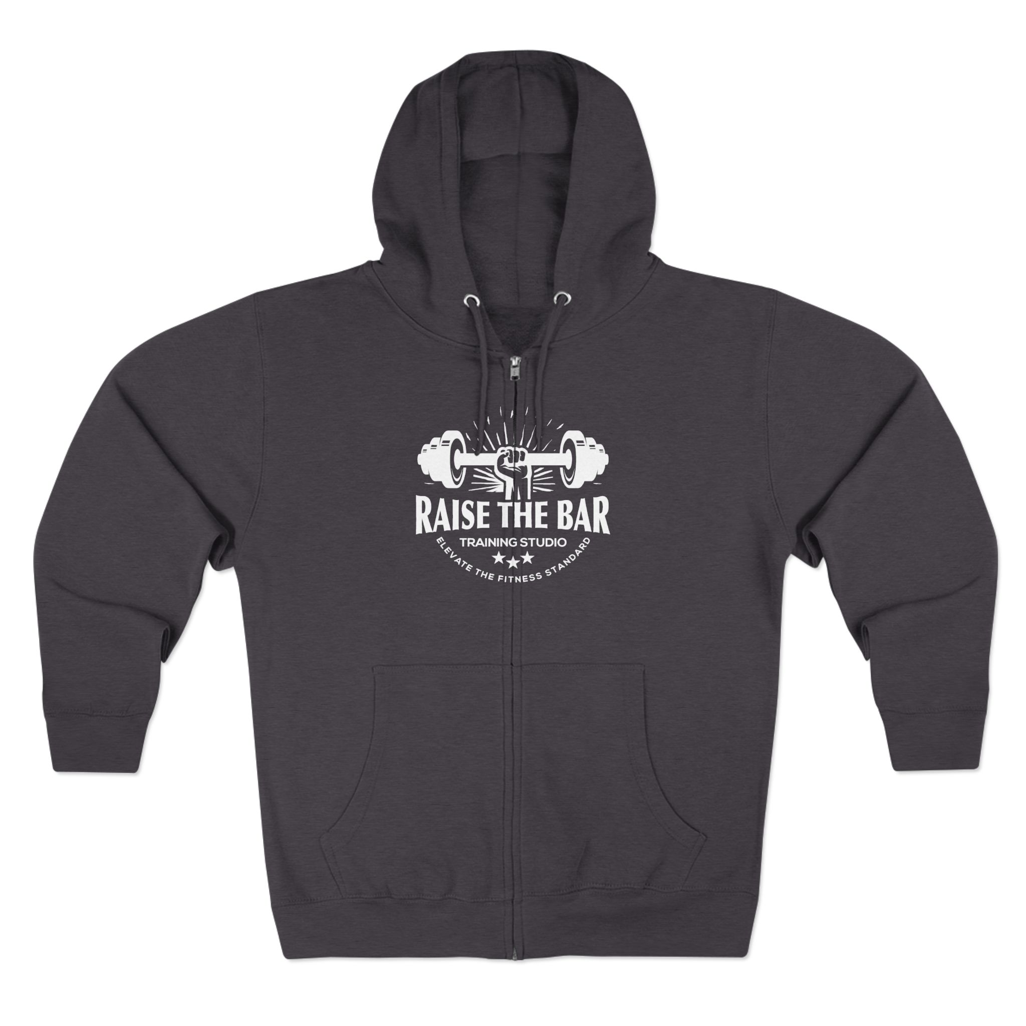 Raise The Bar Unisex Zip Hoodie for Fitness Enthusiasts - Image 5