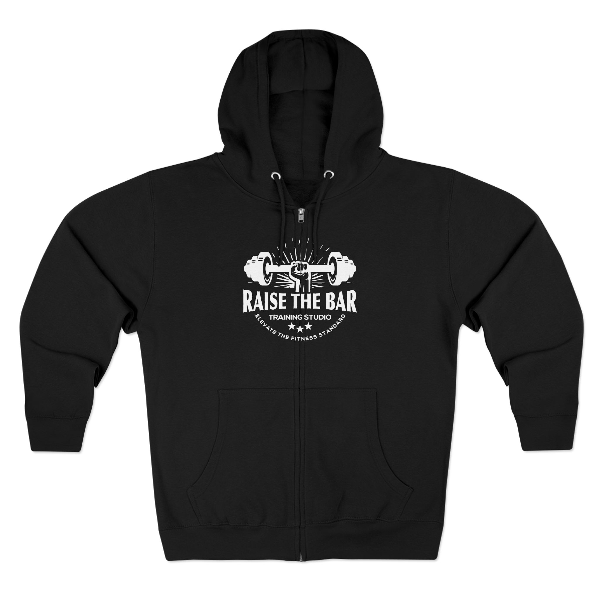 Raise The Bar Unisex Zip Hoodie for Fitness Enthusiasts