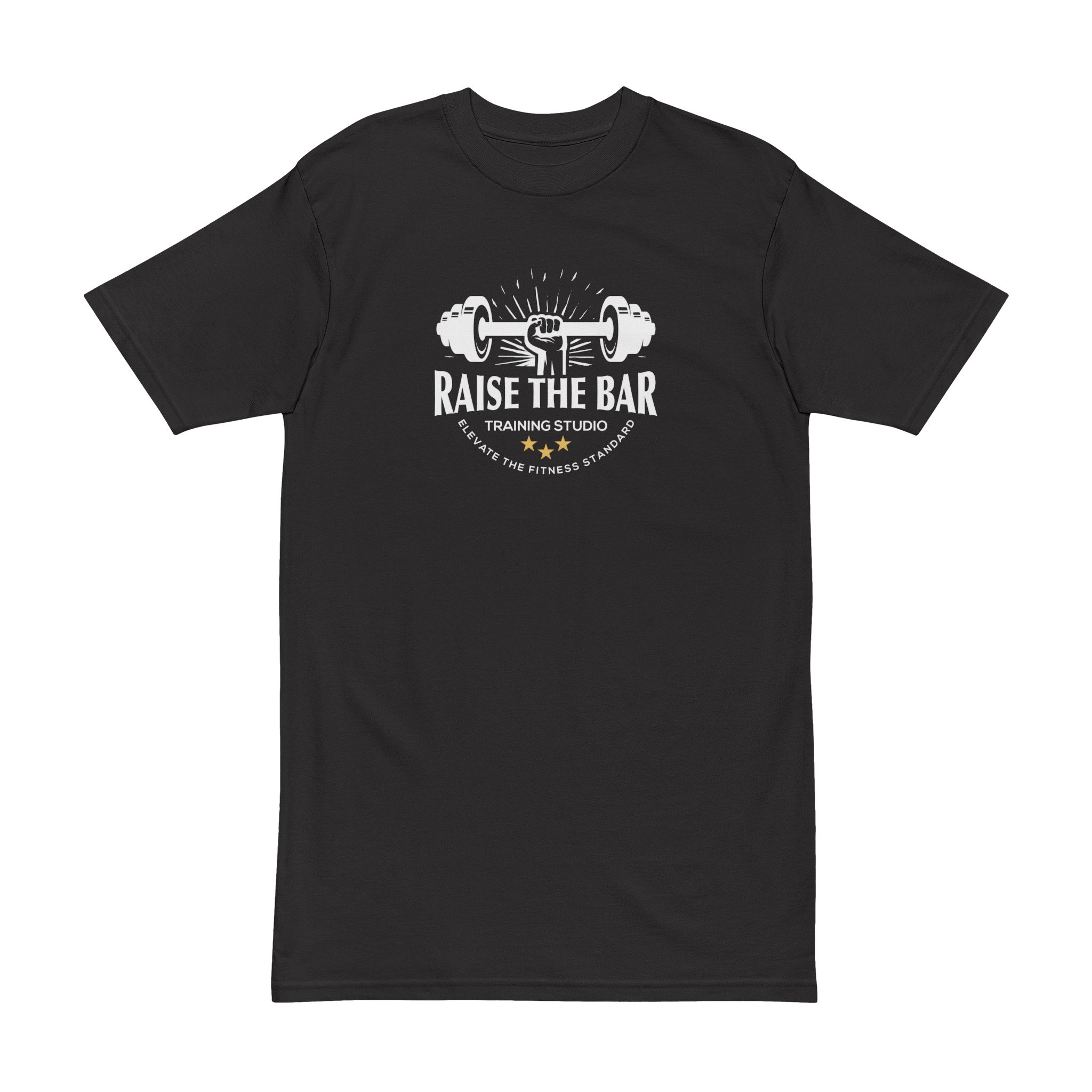 Raise The Bar Training Tee — "Elevate The Fitness Standard" Gym T-Shirt